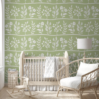 Botanic Rhapsody Cute Floral Silhouette Botanical Wallpaper