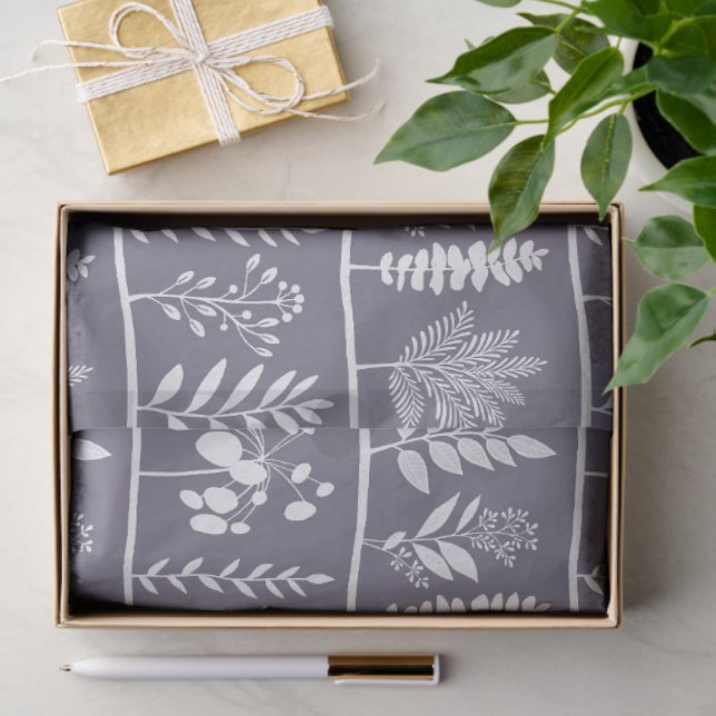 Botanic Rhythm Botanical Silhouettes Mute Lavender Tissue Paper (Gift)