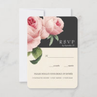 Botanica | Grey Vintage  Wedding RSVP meal option