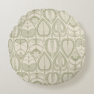 Botanica Leaf print Round Pillow