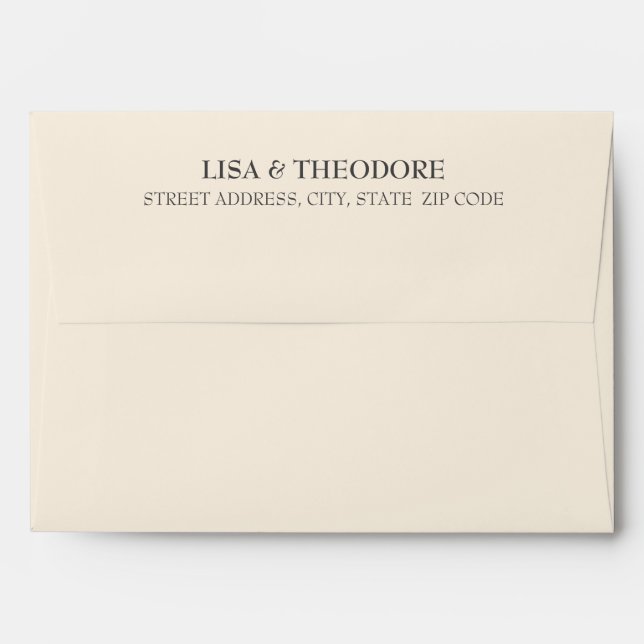 Botanica PInk Vintage Flower Wedding | A7 Envelope (Back (Top Flap))