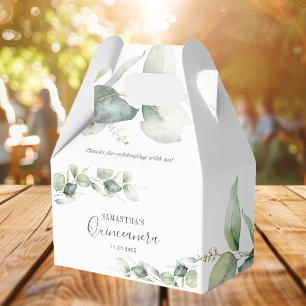 Botanical 15th Birthday Eucalyptus Quinceanera Favor Box