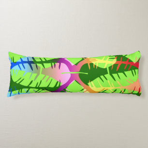 BOTANICAL ABSTRACT BANANA LEAVES BODY PILLOW
