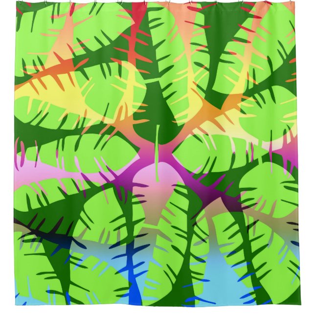 BOTANICAL ABSTRACT BANANA LEAVES DUVET  (Front)