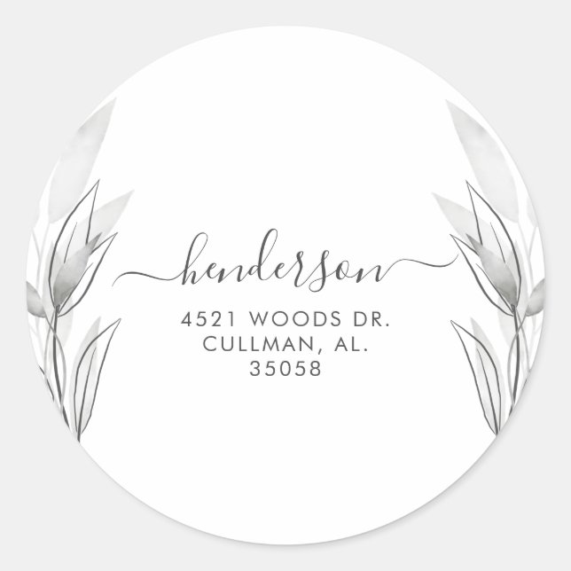 Botanical Address Label Seal (Front)