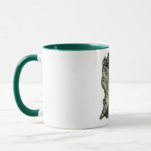 Botanical Aesthetic Green Embroidery Style mugs