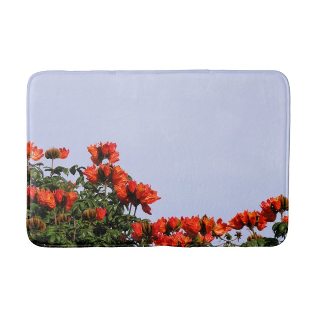 Botanical African Tulip Tree Bath Mat (Front)