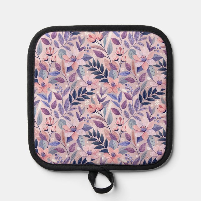 Botanical AI Floral Pot Holder for Modern Kitchens (Front)
