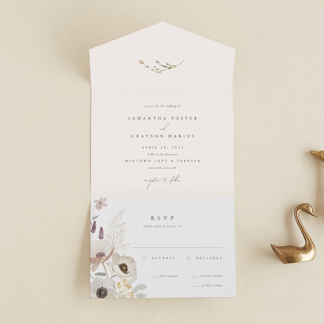 Botanical All-in-One Wedding Invitation (Creator Uploaded)
