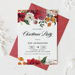 Botanical Amaryllis and Mums Christmas Party Invitation<br><div class="desc">Invite family and friends to your event with this customizable Christmas party invitation. It features watercolor amaryllis, roses, ranunculus, and chrysanthemums with a matching floral pattern. This botanical Christmas party invitation is perfect for any Christmas party theme. Personalize this floral Christmas party invitation by adding the names, date, time, venue,...</div>