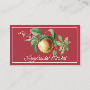Botanical Apple and Berries Fruit Business Card