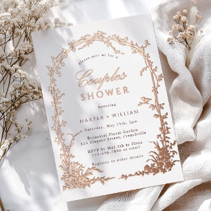 Botanical Arch Garden Couples Shower Rose Gold