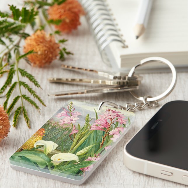 Botanical art: Beauties of the Swamp Keychain (Front Right)
