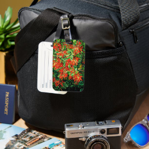 Botanical art: Burning Bush and Emu Wren of Chile Luggage Tag