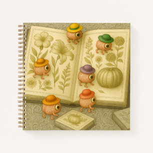 Botanical Art-Exploring Brain Aliens Notebook