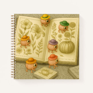 Botanical Art-Exploring Brain Aliens Notebook