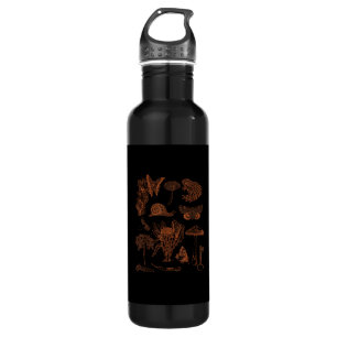 Botanical Art, Frog Fungi Goblincore Aesthetic Cot 710 Ml Water Bottle