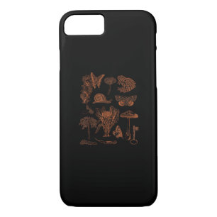 Botanical Art, Frog Fungi Goblincore Aesthetic Cot Case-Mate iPhone Case