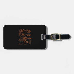 Botanical Art, Frog Fungi Goblincore Aesthetic Cot Luggage Tag
