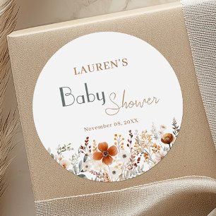 Botanical Baby Shower Envelope Seals