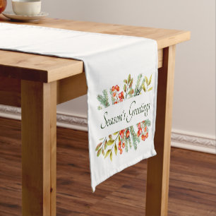 Botanical banner custom holiday  short table runne runner