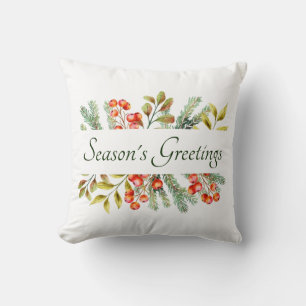 Botanical banner custom  throw pillow