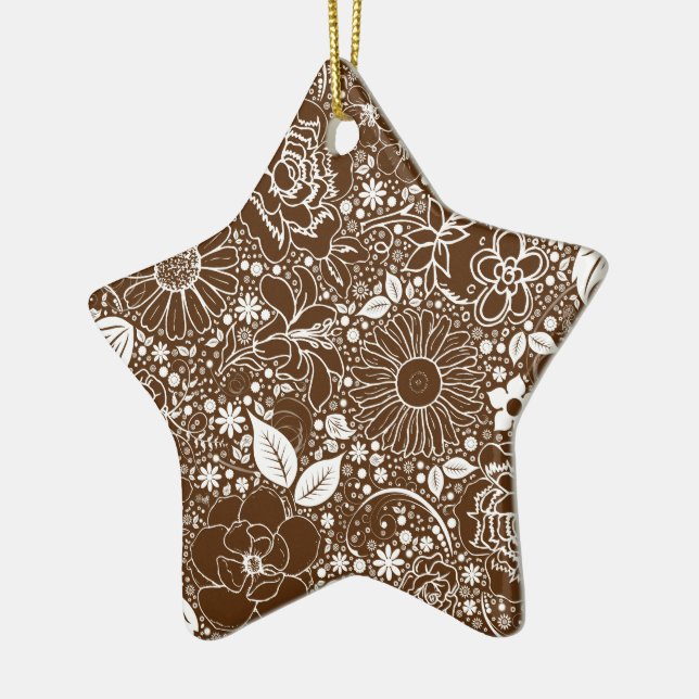 Botanical Beauties Brown START ORNAMENT (Left)