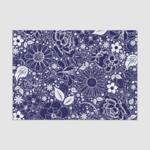 Botanical Beauties-Drk.Blue-TISSUE WRAP PAPER
