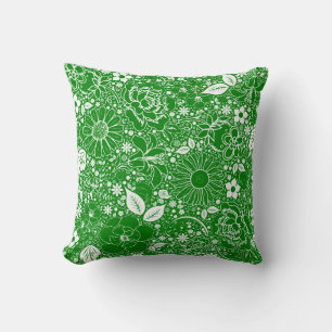 Botanical Beauties Green THROW PILLOW