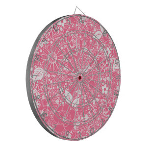 Botanical Beauties Light Pink Dart Board