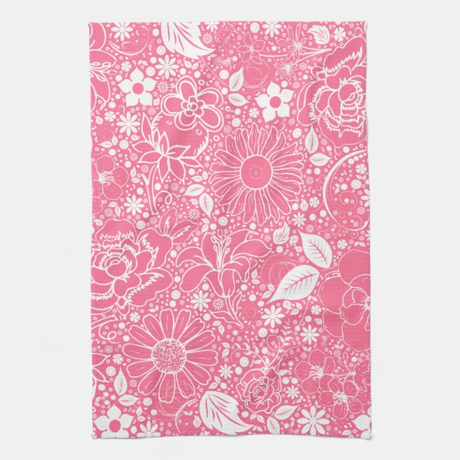 Botanical Beauties Lt Pink Kitchen Towels (Vertical)