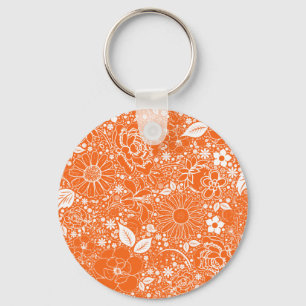Botanical Beauties Orange Key Chain