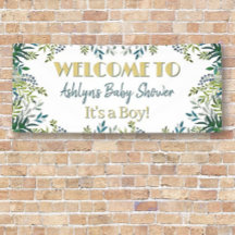Botanical Beauty!  Custom Baby Shower Banner