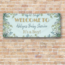 Botanical Beauty!  Custom Baby Shower Banner