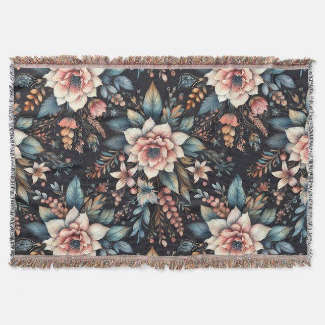 Botanical Beauty  Throw Blanket (Front)