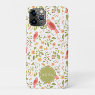 Botanical Birds Pattern – Elegant Nature Design iPhone 11 Pro Case