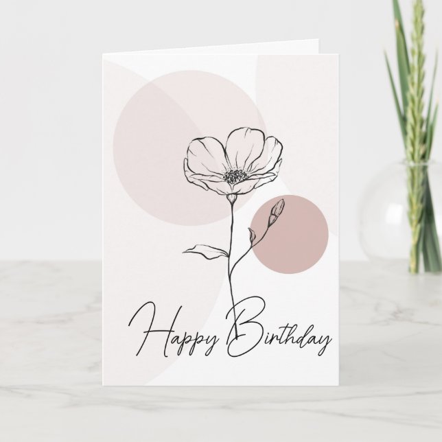 Botanical Birthday Greeting Card (Front)