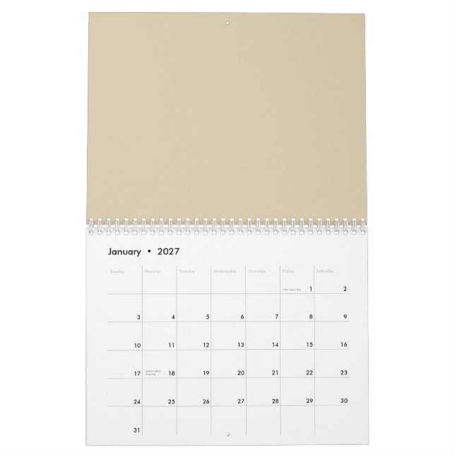 Botanical Bliss Calendar (Jan 2027)