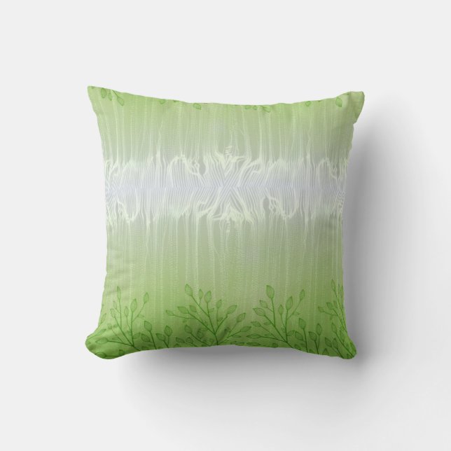 Botanical Bliss: Unique Leaf Style Wedding Gift De Throw Pillow (Front)