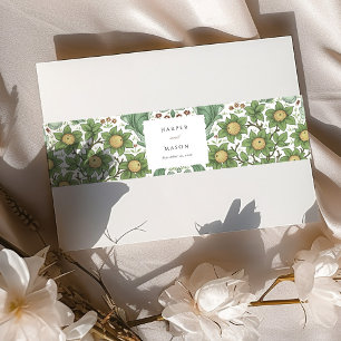 Botanical Bliss Wedding Invitation Belly Band