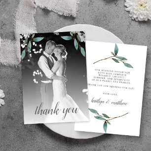 Botanical Bliss Wedding Photo Thank You