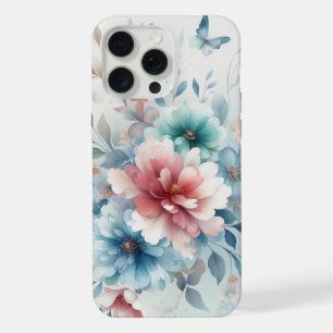 Botanical Bliss with Blue iPhone 15 Pro Max Case