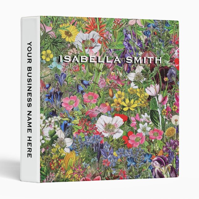 Botanical Bloom Nature Wildflower Binder (Front/Spine)