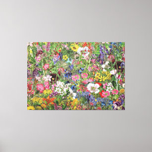 Botanical Bloom Nature Wildflower Canvas Print