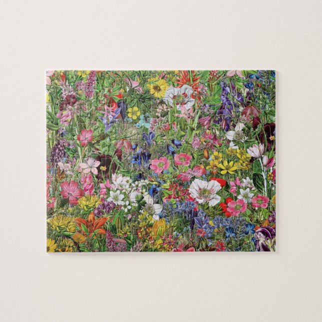 Botanical Bloom Nature Wildflower Jigsaw Puzzle (Horizontal)