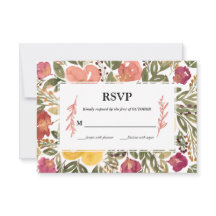 Botanical Bloom Painting RSVP Card