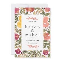 Botanical Bloom Painting Save the Date Invitation