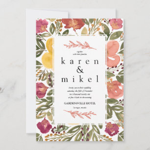 Botanical Bloom Painting Wedding Invitation