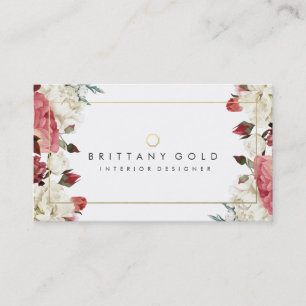 Botanical Blooms Interior Designer Business Card