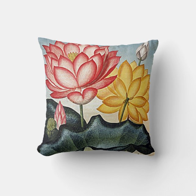 Botanical Blooms Tropical Flowers Cushions (Front)